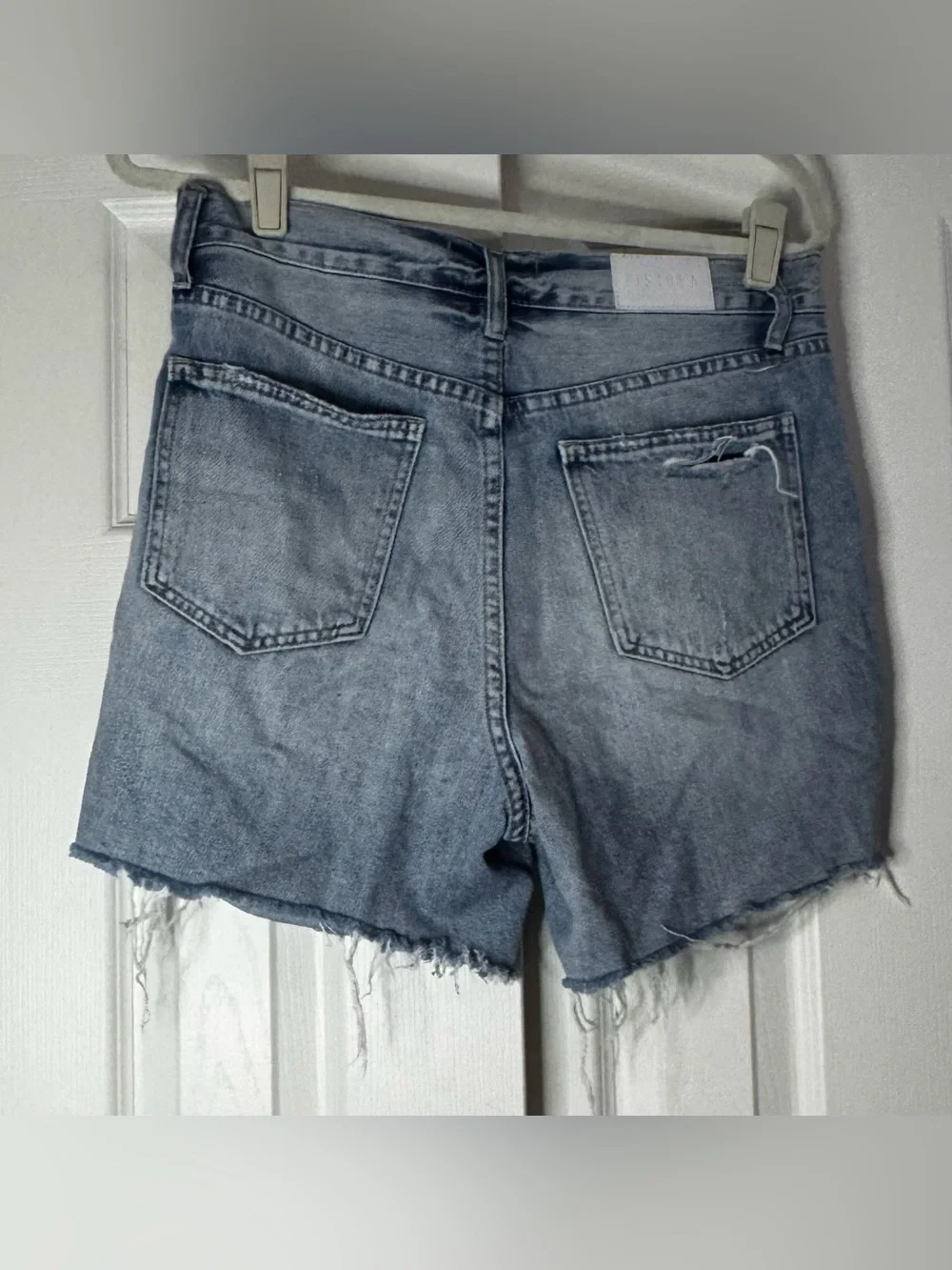 Pistola Medium Wash Distressed Cut Off Denim Shorts - Size 29
